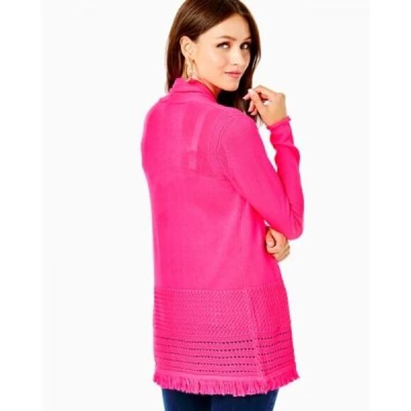 Lilly Pulitzer Noble Fringe Cardigan - M - Picture 3 of 4